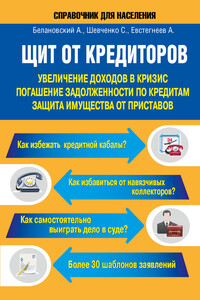 Щит от кредиторов. Увеличение доходов в кризис, погашение задолженности по кредитам, защита имущества от приставов - Александр Николаевич Евстегнеев, Александр Сергеевич Белановский